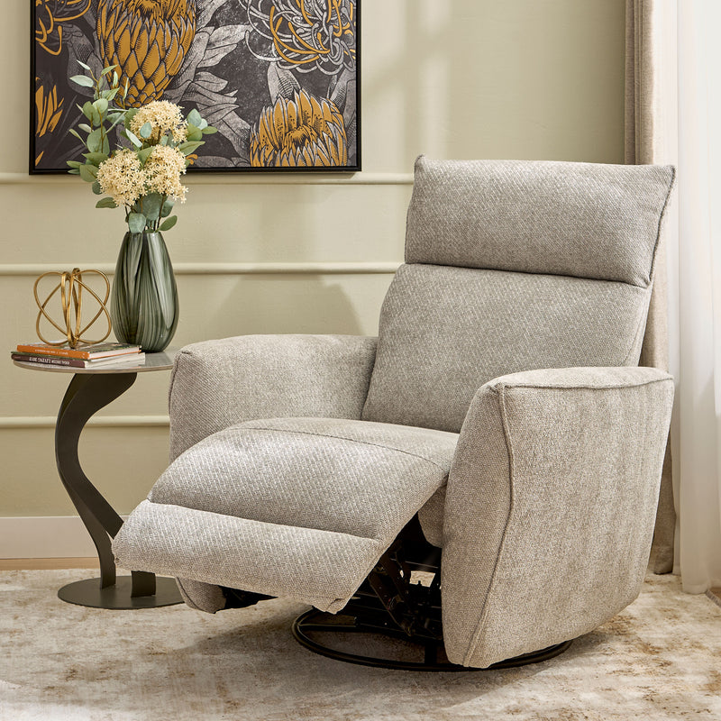 KERSEY Fotoliu rotativ, recliner manual, stofă