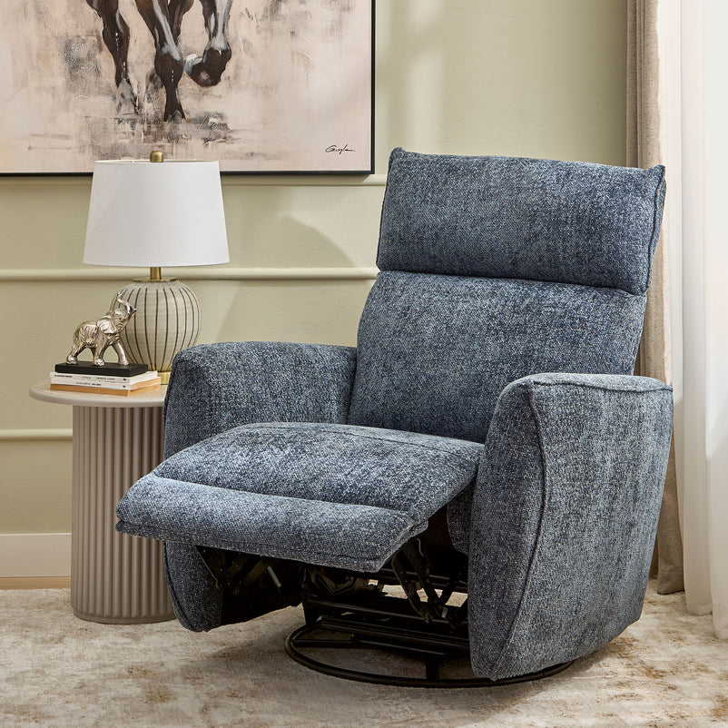 KERSEY Fotoliu rotativ, recliner manual, stofă