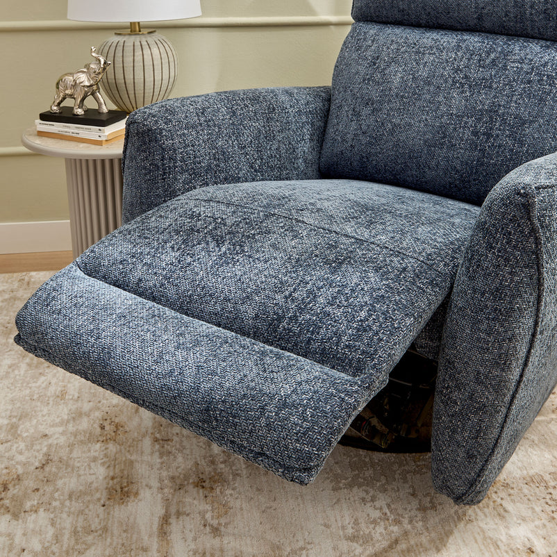 KERSEY Fotoliu rotativ, recliner manual, stofă