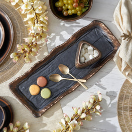 METEORITE Platou servire, porțelan, L.42cm