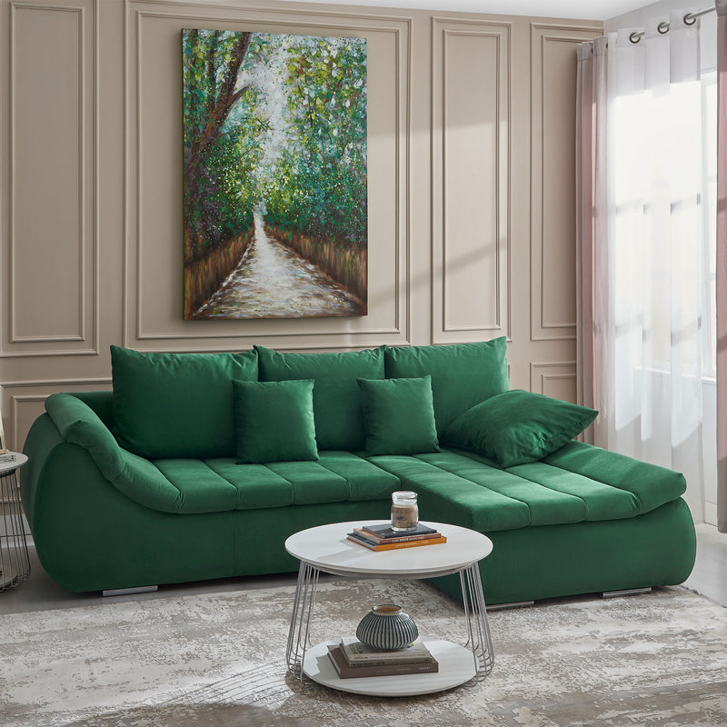 MINIDIAZ Canapea extensibilă, șezlong stânga/dreapta, stofă