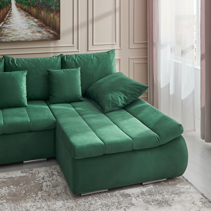 MINIDIAZ Canapea extensibilă, șezlong stânga/dreapta, stofă