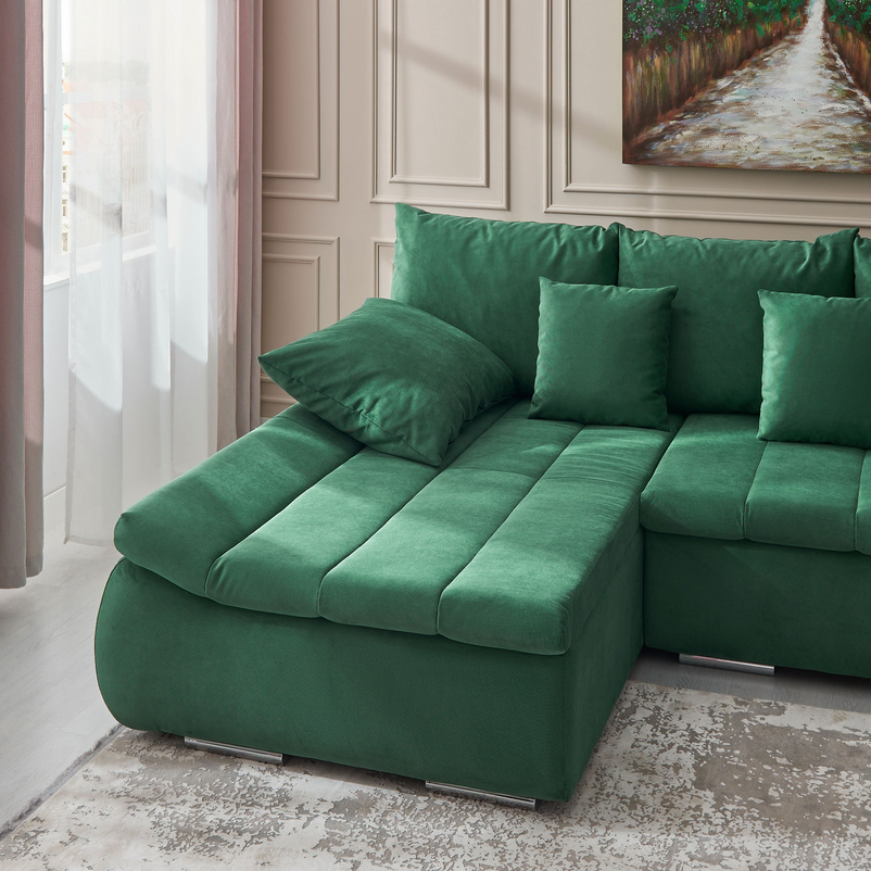 MINIDIAZ Canapea extensibilă, șezlong stânga/dreapta, stofă