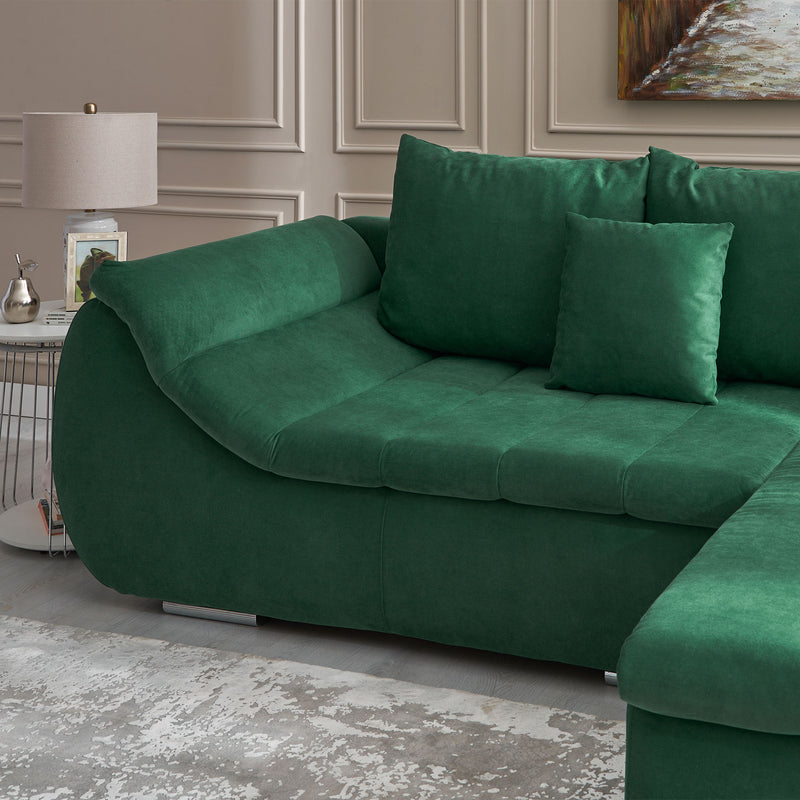 MINIDIAZ Canapea extensibilă, șezlong stânga/dreapta, stofă