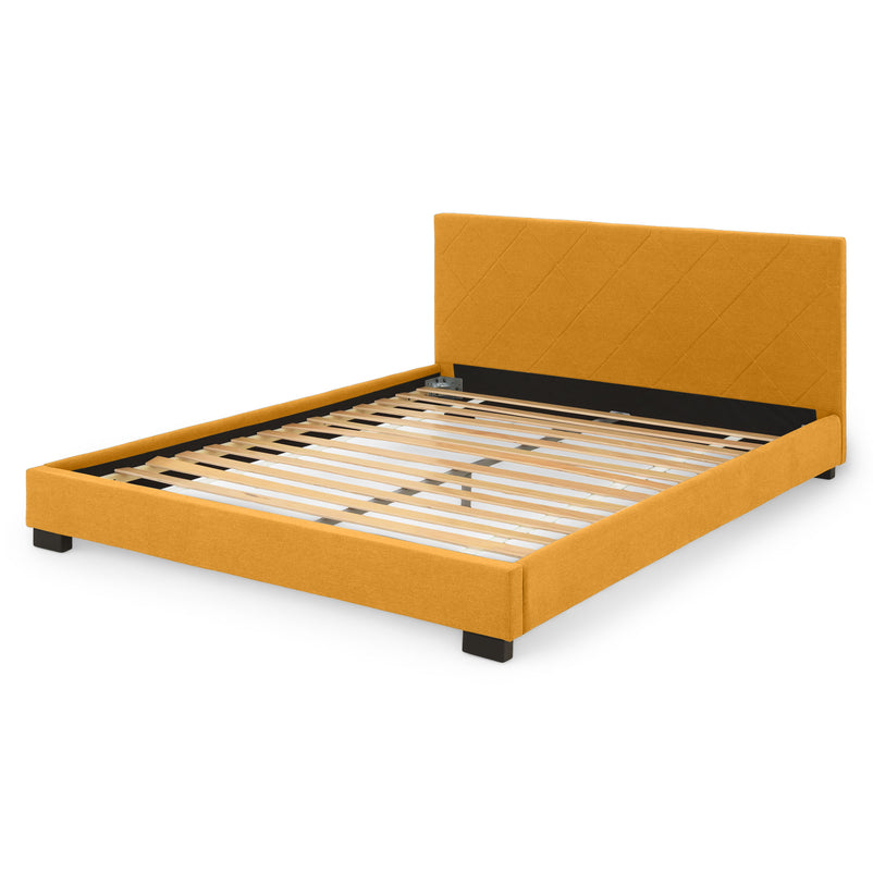 KRONIA Pat tapițat, 160x200cm, somieră inclusă