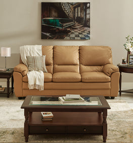 MANDY Canapea 3 locuri, piele - Articol resigilat