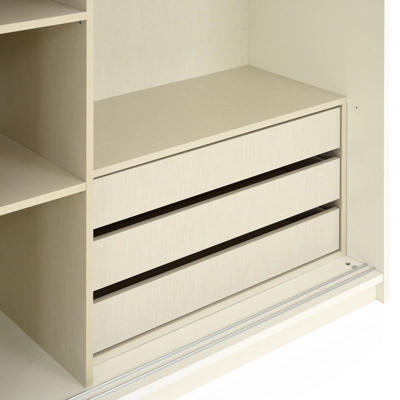 CAROLINE Dulap 2 uși glisante, casetieră inclusă