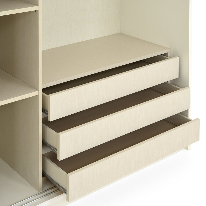 CAROLINE Dulap 2 uși glisante, casetieră inclusă