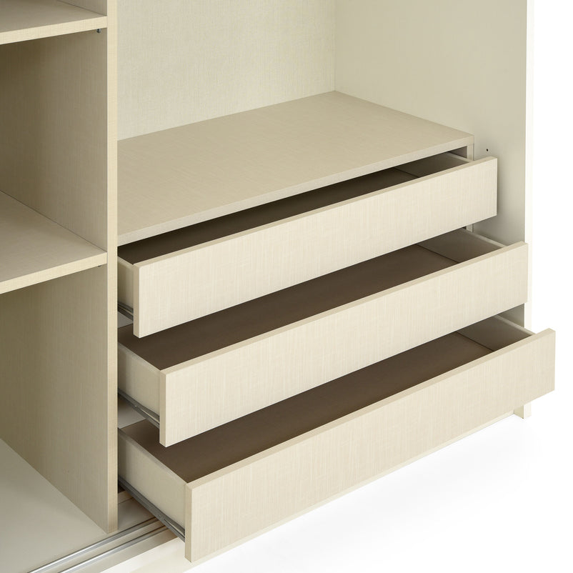 CAROLINE Dulap 2 uși glisante, casetieră inclusă