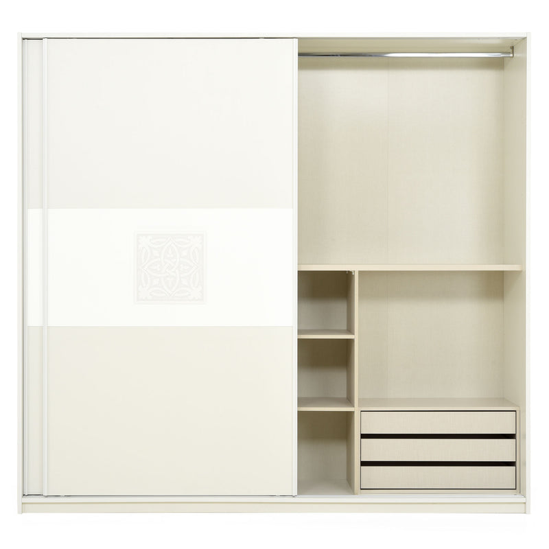 CAROLINE Dulap 2 uși glisante, casetieră inclusă
