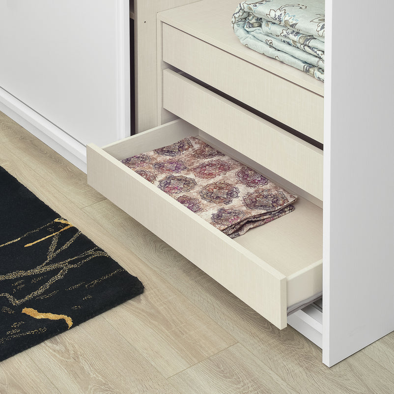 CAROLINE Dulap 2 uși glisante, casetieră inclusă