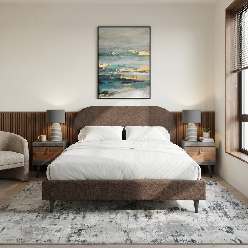 NYLES Pat tapițat, 160x200cm, somieră inclusă