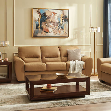 NAPOLI Canapea extensibilă, 3 locuri, piele