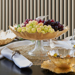 PALACE Bol cu picior, sticlă, D.33cm