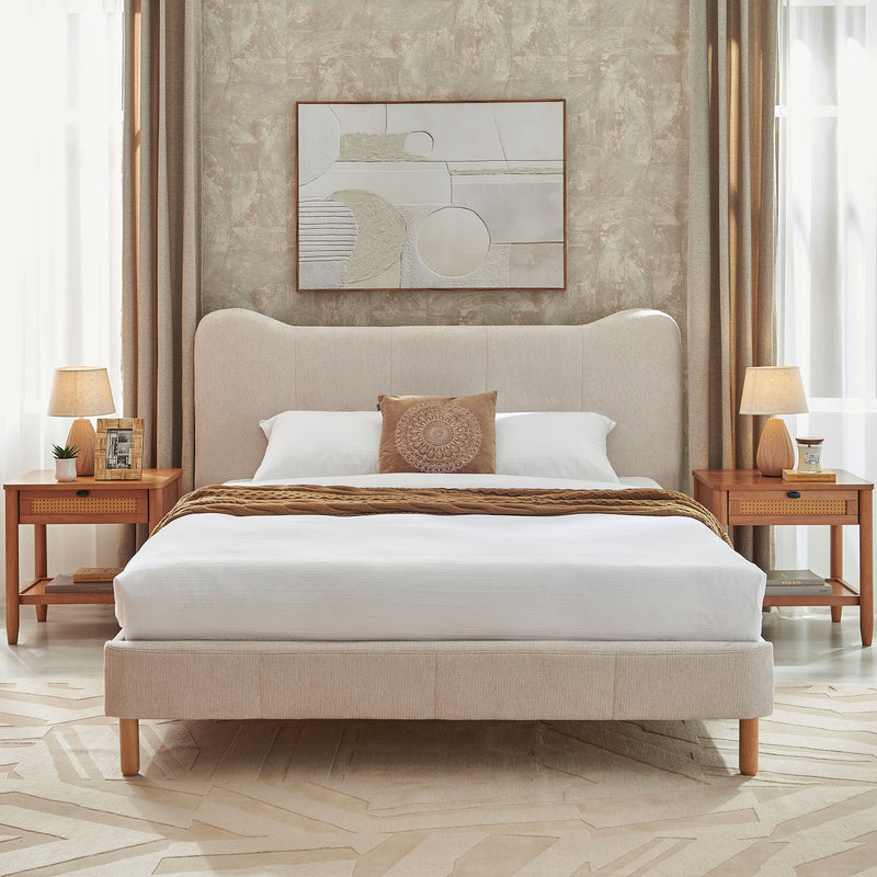 MINEOLA Pat tapițat, 160x200cm, somieră inclusă