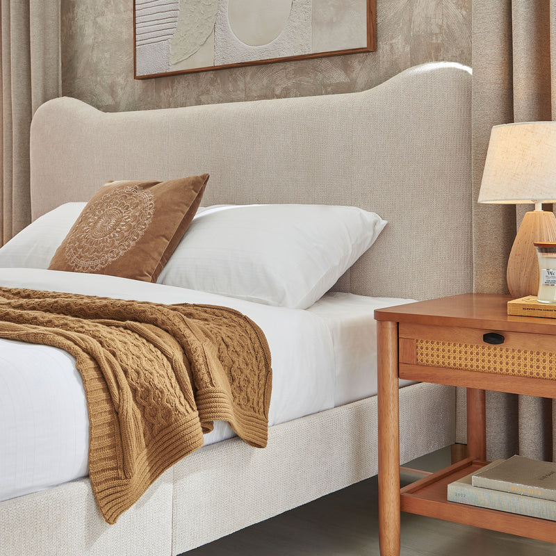 MINEOLA Pat tapițat, 160x200cm, somieră inclusă