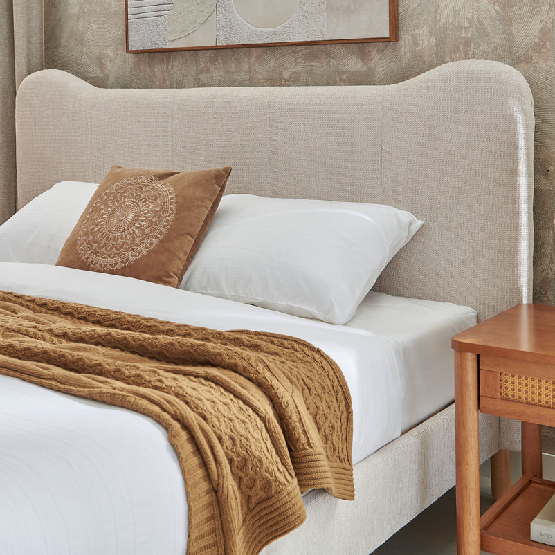 MINEOLA Pat tapițat, 160x200cm, somieră inclusă