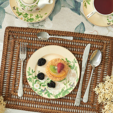 PEONY Set 4 farfurii desert, porțelan, D.19cm