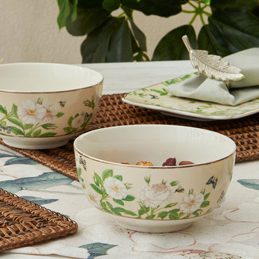 PEONY Set 4 boluri, porțelan, D.14cm