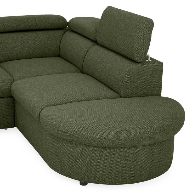 ORLANDO Colțar extensibil, șezlong interschimbabil, mecanism braț, stofă