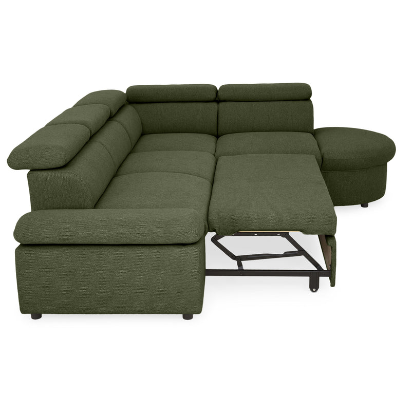 ORLANDO Colțar extensibil, șezlong interschimbabil, mecanism braț, stofă