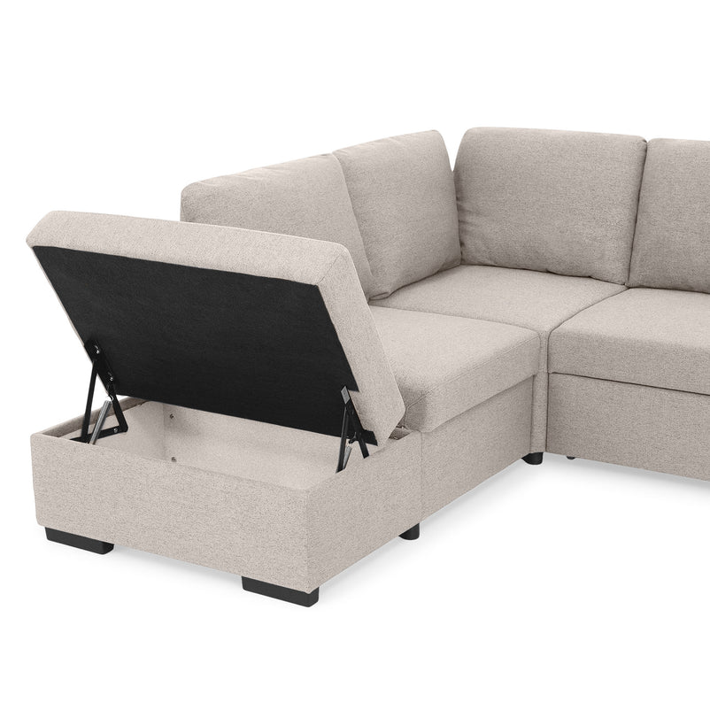 GARDON Colțar extensibil, șezlong interschimbabil ,spațiu depozitare, stofă