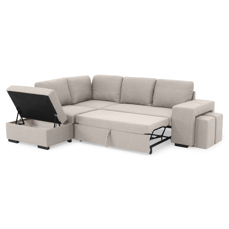 GARDON Colțar extensibil, șezlong interschimbabil ,spațiu depozitare, stofă