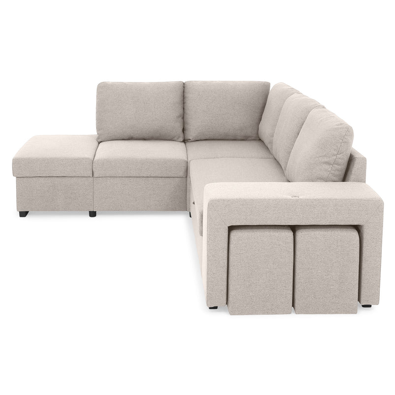 GARDON Colțar extensibil, șezlong interschimbabil ,spațiu depozitare, stofă