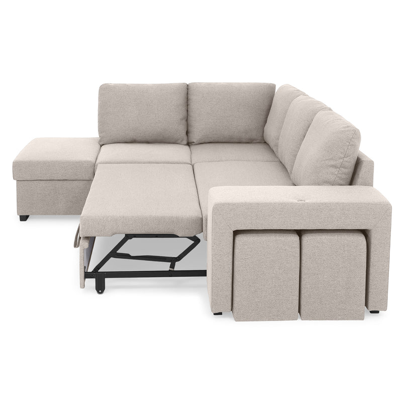 GARDON Colțar extensibil, șezlong interschimbabil ,spațiu depozitare, stofă