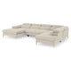 LAUREN Colțar extensibil, șezlong stânga/dreapta, mecanism tetiere, stofă