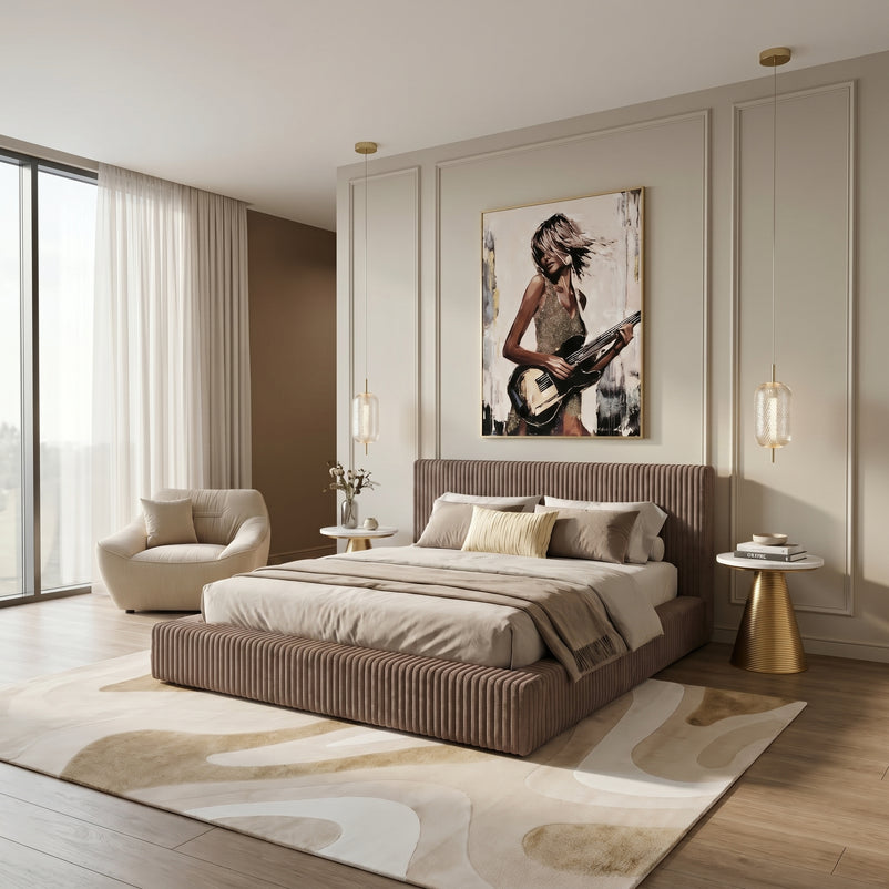 NORDEND Pat tapițat, 160x200cm, somieră rabatabilă și ladă incluse