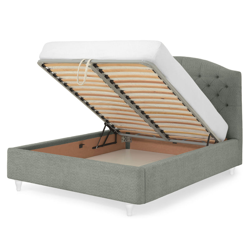 PALOMA Pat tapițat, 160x200cm, somieră rabatabilă și ladă incluse