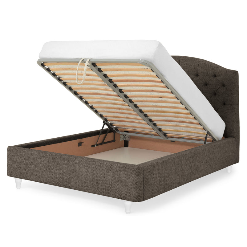 PALOMA Pat tapițat, 160x200cm, somieră rabatabilă și ladă incluse