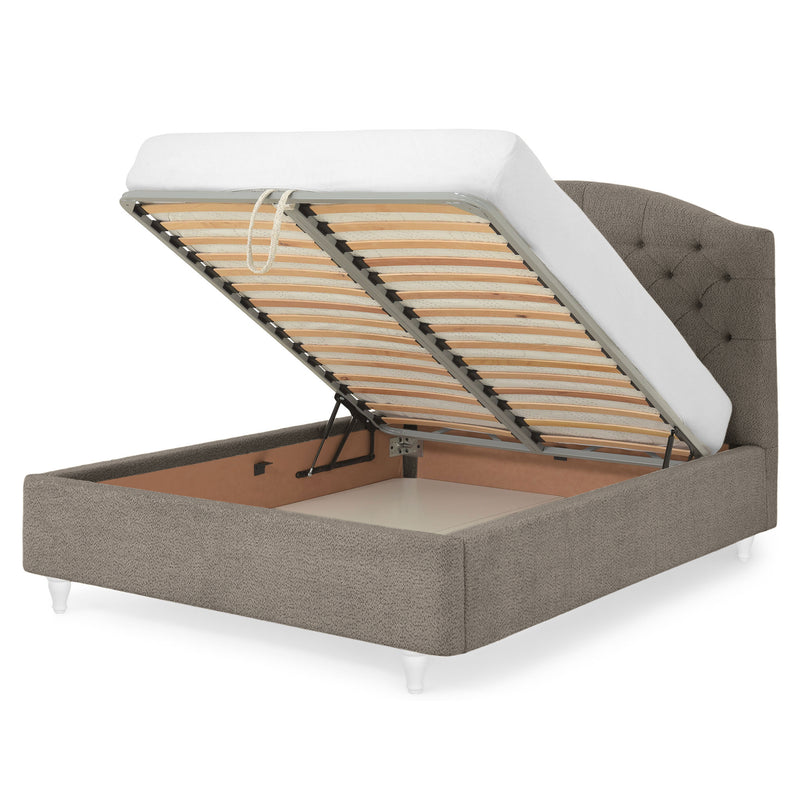 PALOMA Pat tapițat, 160x200cm, somieră rabatabilă și ladă incluse