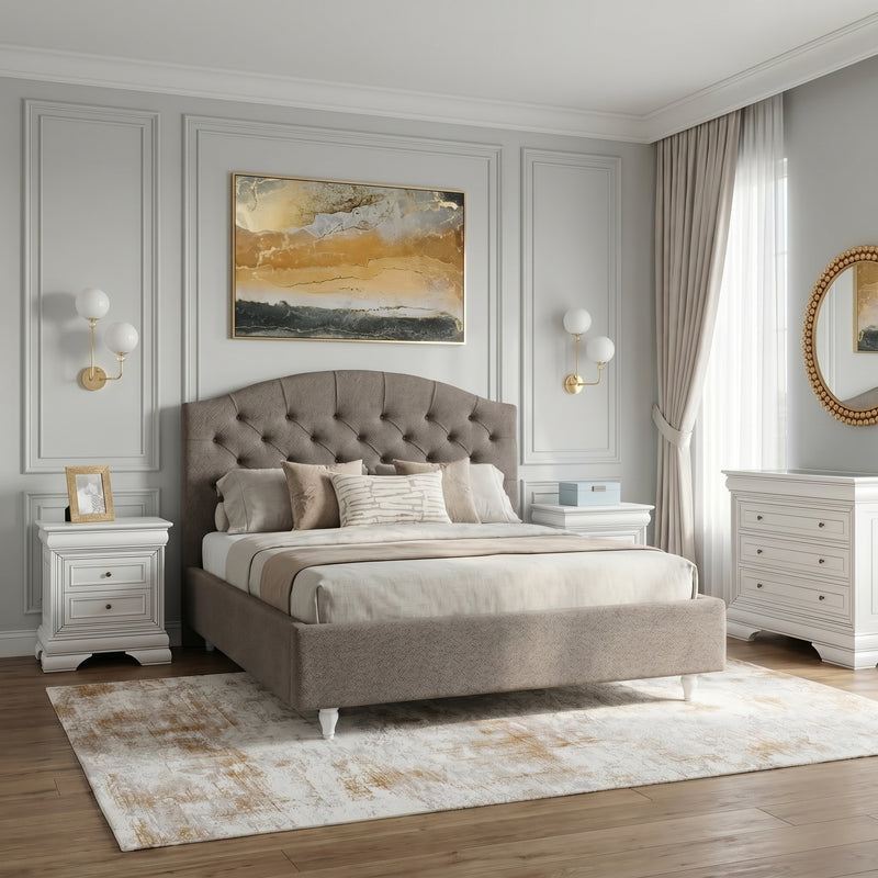 PALOMA Pat tapițat, 160x200cm, somieră rabatabilă și ladă incluse