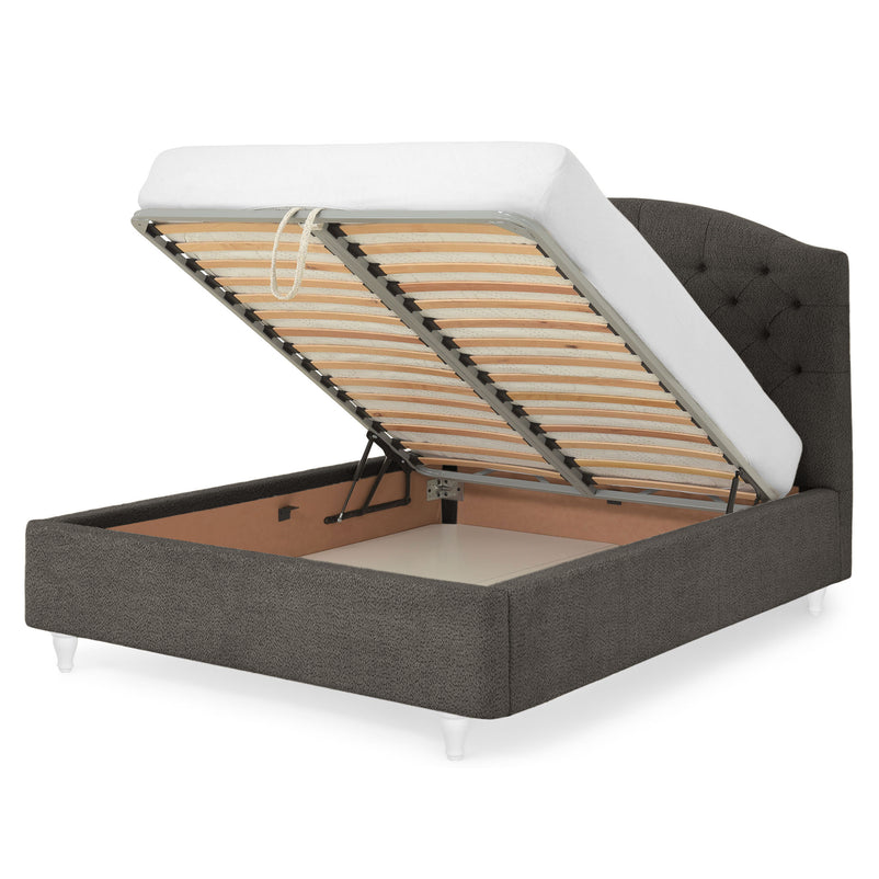 PALOMA Pat tapițat, 160x200cm, somieră rabatabilă și ladă incluse