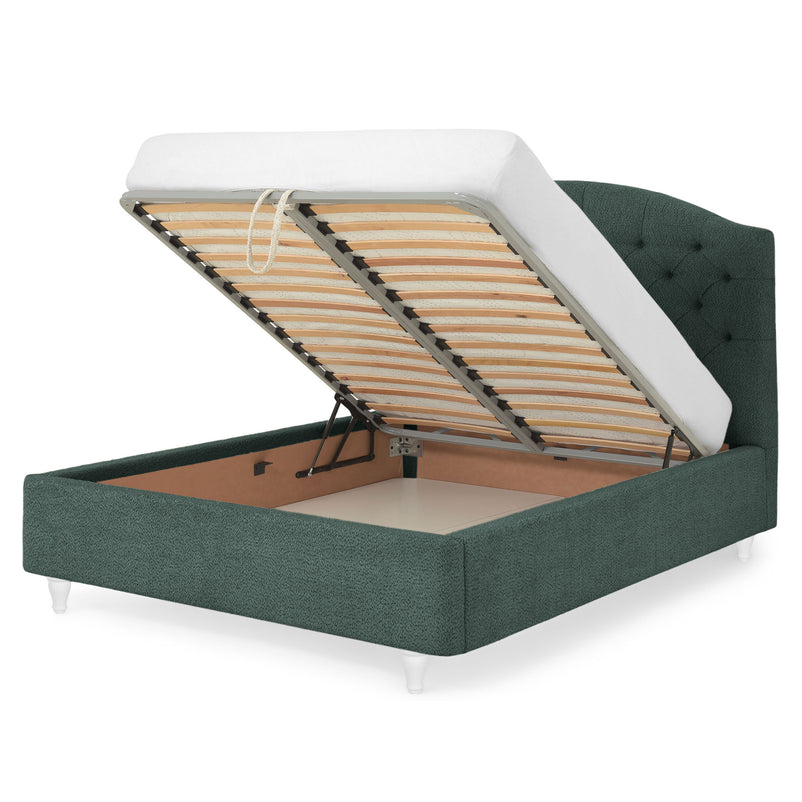 PALOMA Pat tapițat, 160x200cm, somieră rabatabilă și ladă incluse