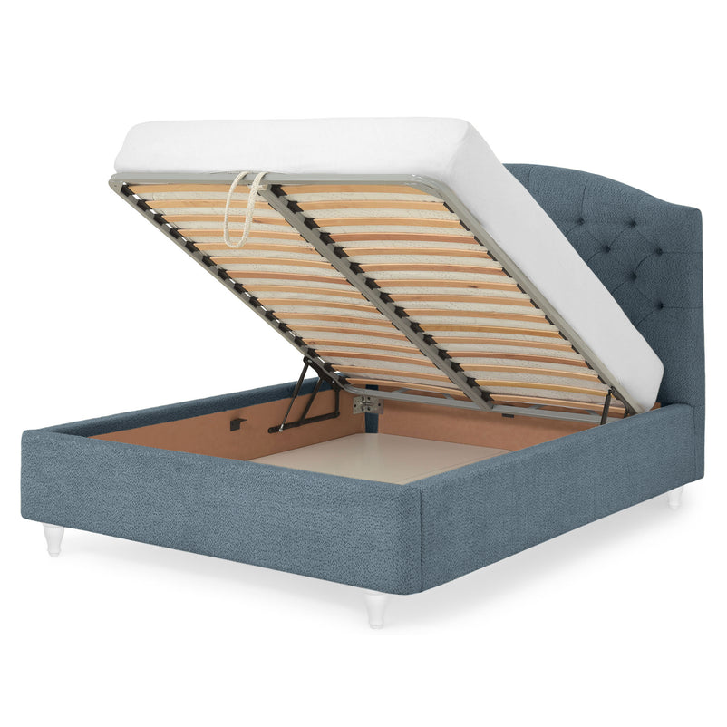 PALOMA Pat tapițat, 160x200cm, somieră rabatabilă și ladă incluse