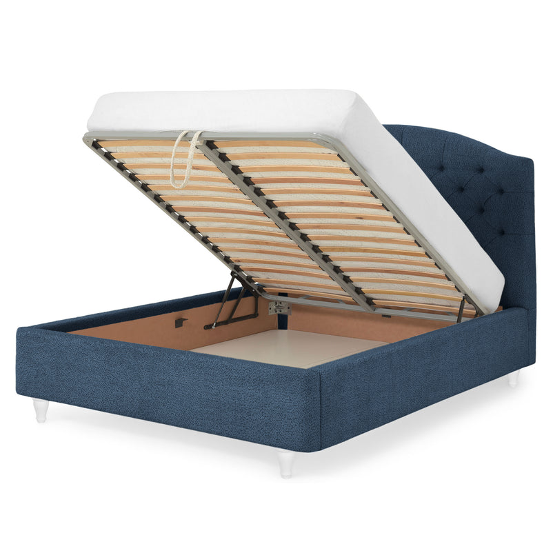 PALOMA Pat tapițat, 160x200cm, somieră rabatabilă și ladă incluse