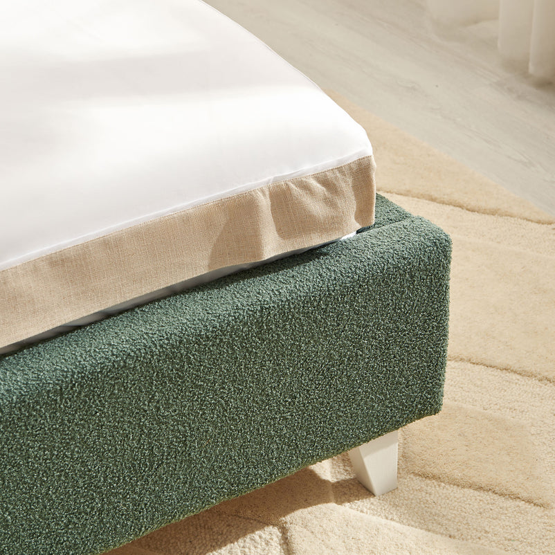 KOLLE Pat tapițat, 160x200cm, somieră și ladă depozitare incluse