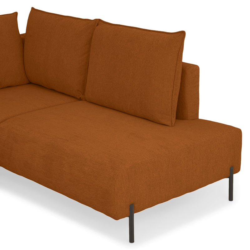 GRIGNY Colțar extensibil, șezlong stânga, ladă depozitare, stofă