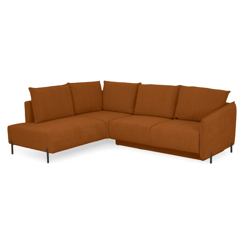 GRIGNY Colțar extensibil, șezlong stânga, ladă depozitare, stofă