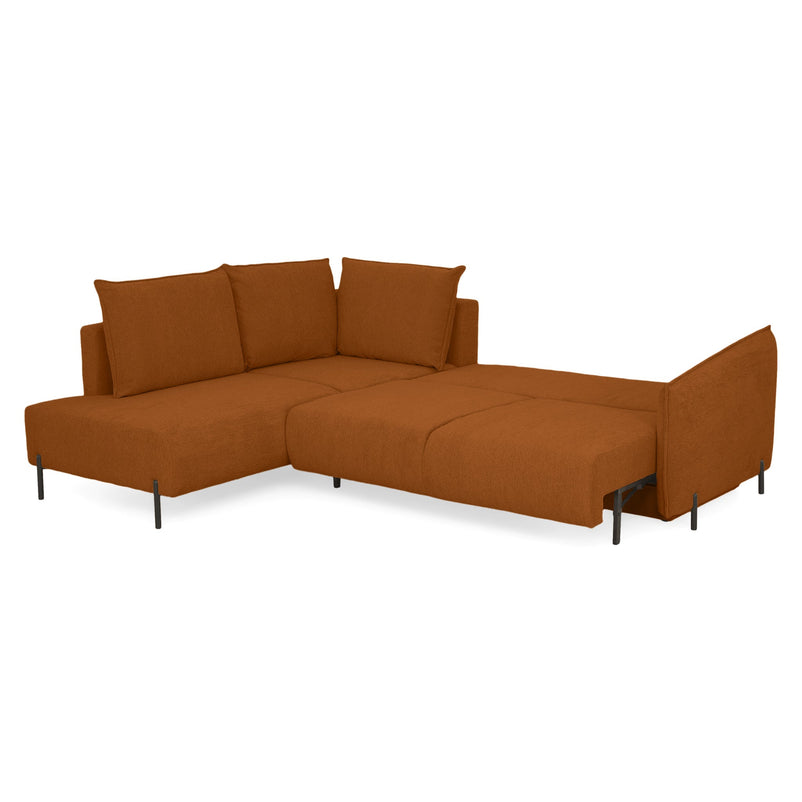 GRIGNY Colțar extensibil, șezlong stânga, ladă depozitare, stofă