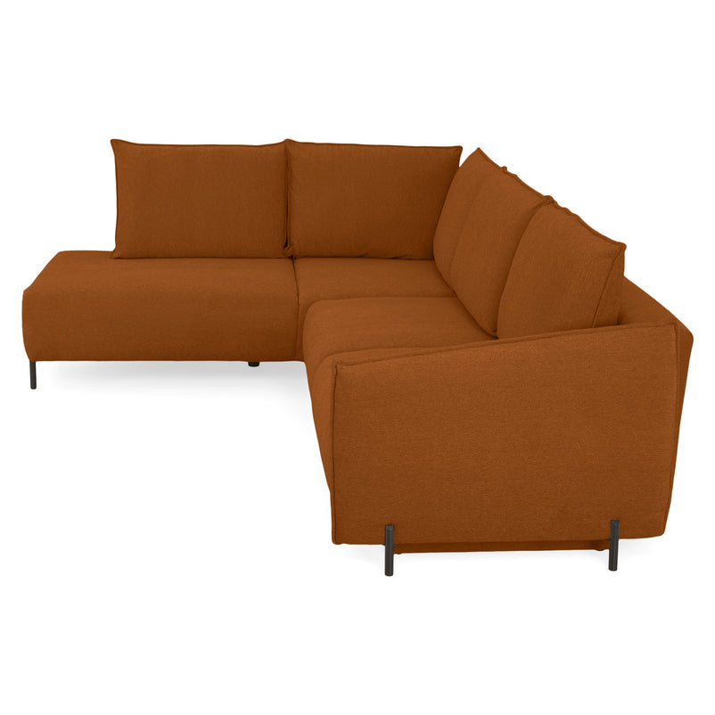 GRIGNY Colțar extensibil, șezlong stânga, ladă depozitare, stofă