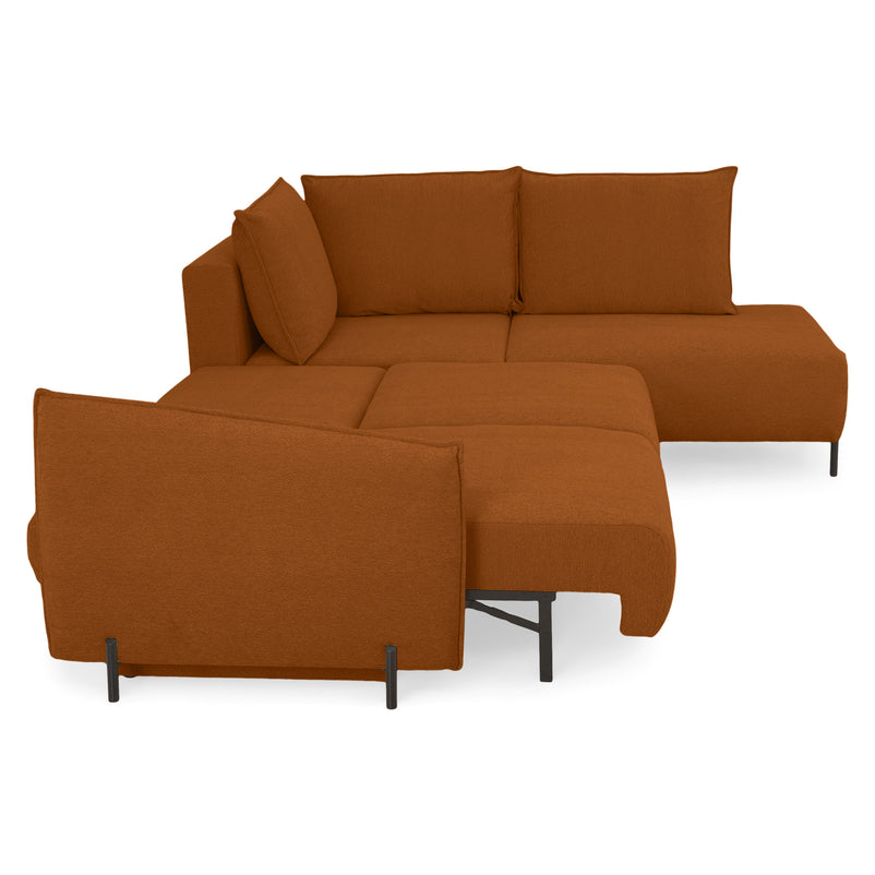 GRIGNY Colțar extensibil, șezlong stânga, ladă depozitare, stofă