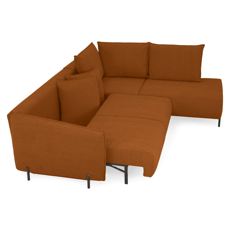 GRIGNY Colțar extensibil, șezlong stânga, ladă depozitare, stofă