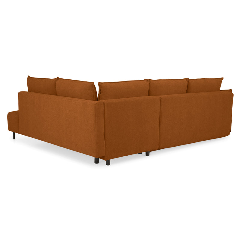 GRIGNY Colțar extensibil, șezlong stânga, ladă depozitare, stofă