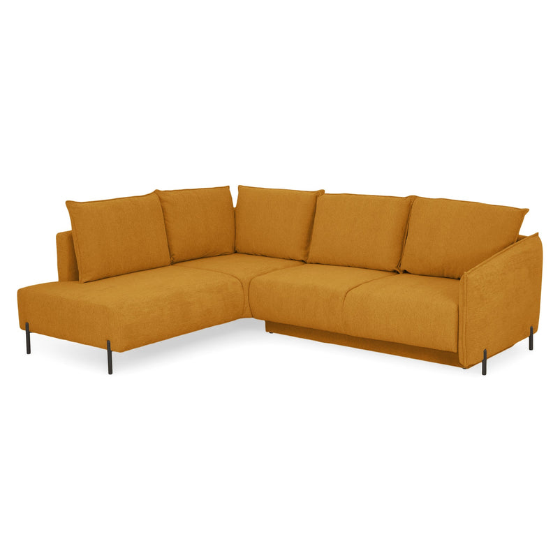 GRIGNY Colțar extensibil, șezlong stânga, ladă depozitare, stofă