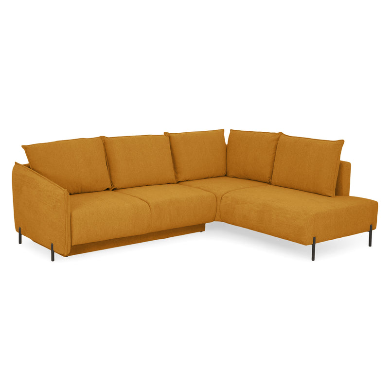 GRIGNY Colțar extensibil, șezlong stânga, ladă depozitare, stofă