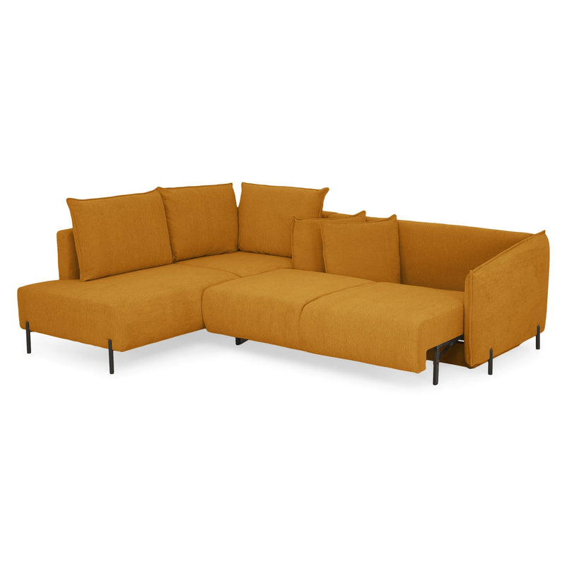 GRIGNY Colțar extensibil, șezlong stânga, ladă depozitare, stofă